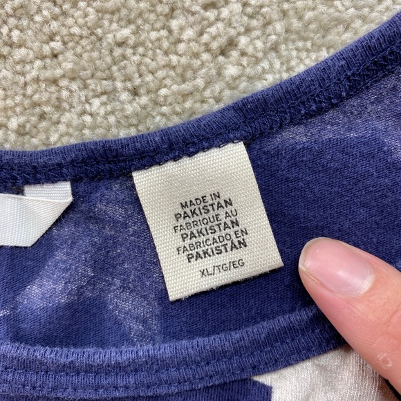 Levi's Tank Top Womens XL Blue White Star Print Scoop Neck Pocket Sleeveless - Picture 3 of 10